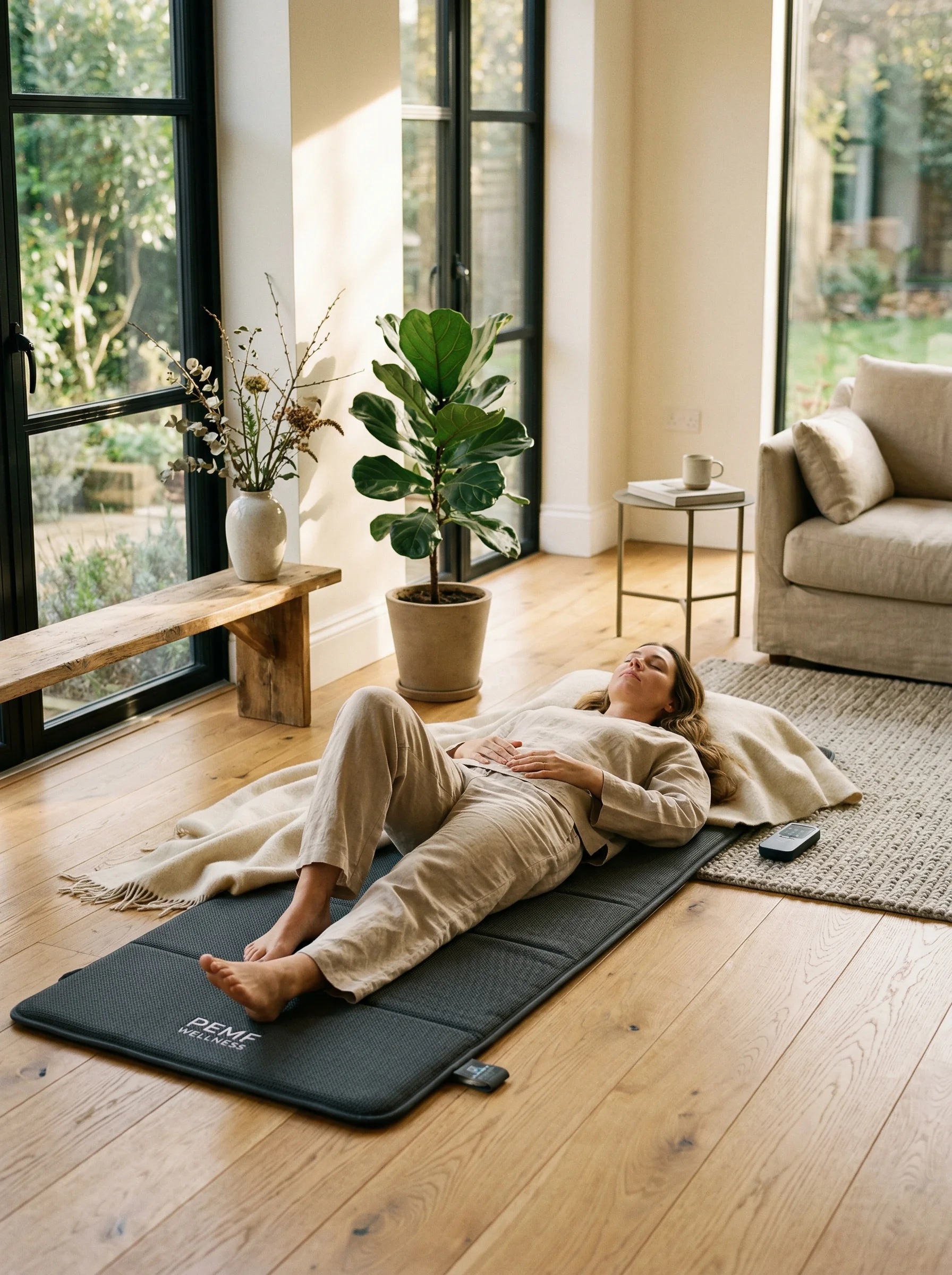 Użytkownik korzystający z urządzenia BEMER w domu